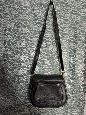 Marc Jacobs Black Leather Cross Body Purse
